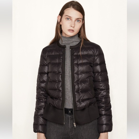 Maje Maya Quilted Down Zip Jacket, Size 2 - Picture 3 of 9